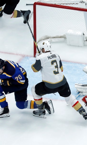 Sundqvist’s 2 rare goals send Blues past Golden Knights 5-3